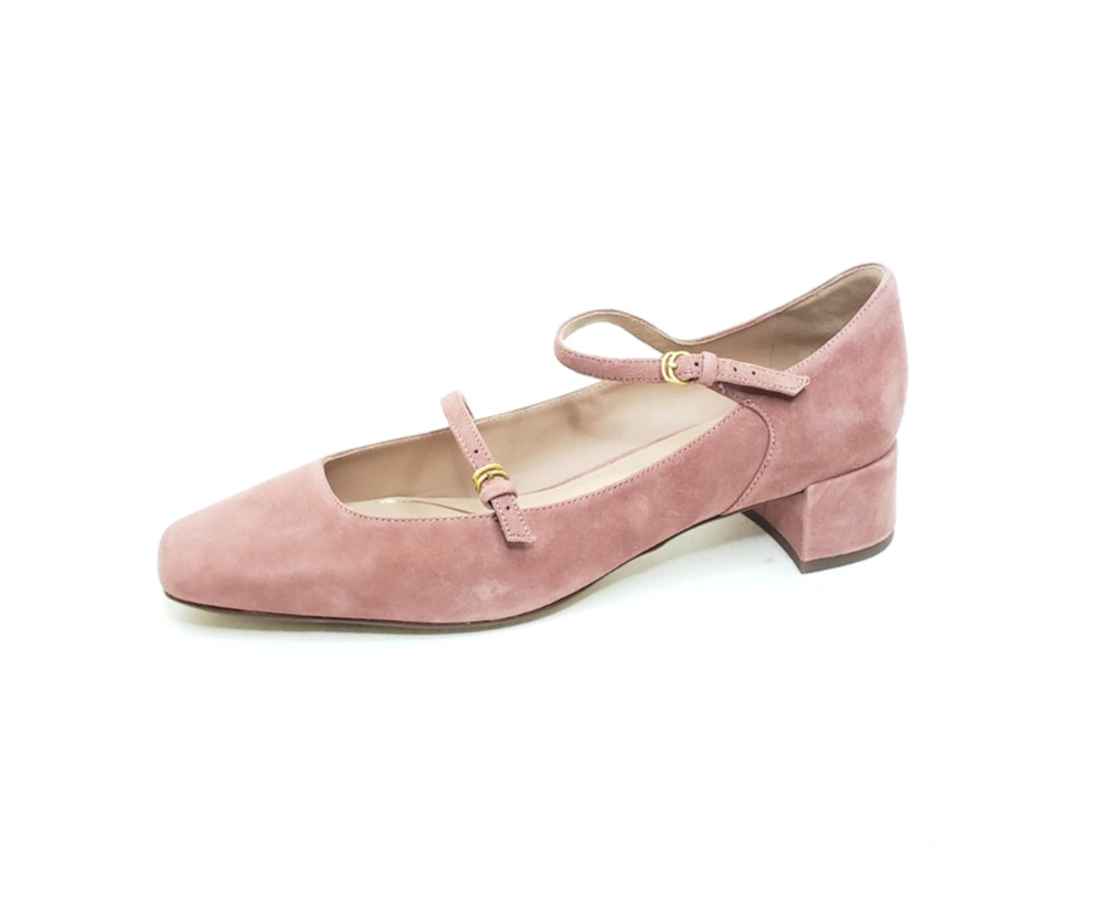Cole Haan Paxton Womens Mary Jane Pumps Rouge Pink Suede Block Heels Size 10.5 B